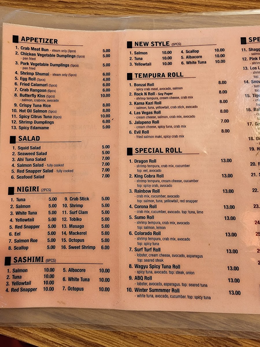 Dragon Sushi Menu - Image 5